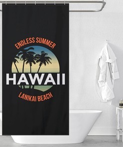 Hawaii Bath Shower Curtain for Summer Bathroom 