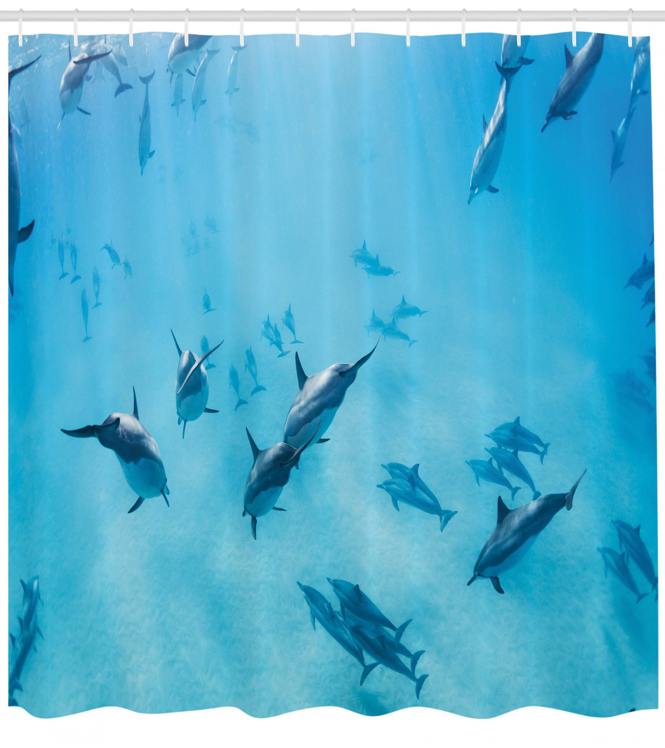 Hawaii Dolphins Shower Curtain for Coastal Bathroom Decor