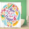 Hawaii Map and Tourist Attractions Symbols Shower Curtain