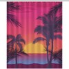 Hawaii Modern Shower Curtain With Coconut Trees For Bathroom Showers And Bathtubs