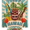 Hawaii Party Waterproof Fabric Shower Curtain For Bathroom