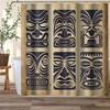 Hawaii Tiki Mask Native Americans Tribal Shower Curtain - Island Bathroom Decor