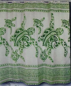 Hawaii Turtle Print Shower Curtain for a Tropical and Beachy Bathroom Decor