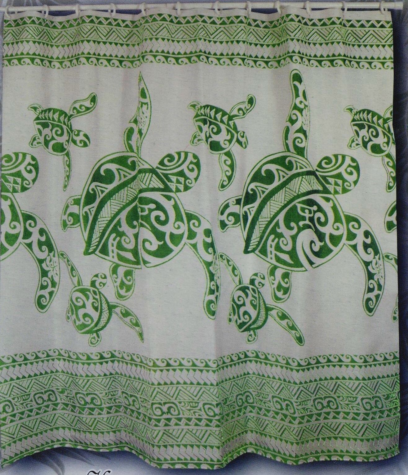 Hawaii Turtle Print Shower Curtain for a Tropical and Beachy Bathroom Decor