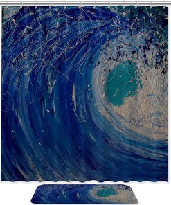 Hawaii Wave Shower Curtain For A Tropical Bathroom