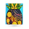 Hawaiian Ai Art Cosmic Pineapple Print Shower Curtain For Tropical Bathroom Decor
