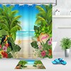 Hawaiian Beach Tropical Plants Shower Curtain For Your Bathroom Decor