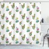 Hawaiian Bouquet Vintage Print Shower Curtain For A Tropical Bathroom