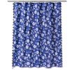 Hawaiian Floral Blue Fabric Shower Curtain by OPALHOUSE