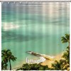 Hawaiian Landmark Fabric Shower Curtain with Beautiful Artwork