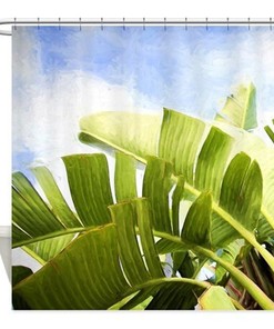 Hawaiian Landscape Shower Curtain - Tropical Home Decor