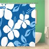 Hawaiian Luau Flower Hibiscus Beach Party Shower Curtain