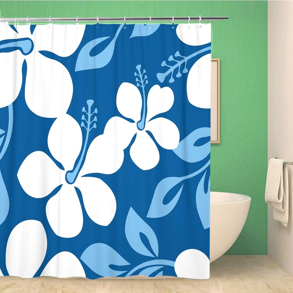 Hawaiian Luau Flower Hibiscus Beach Party Shower Curtain