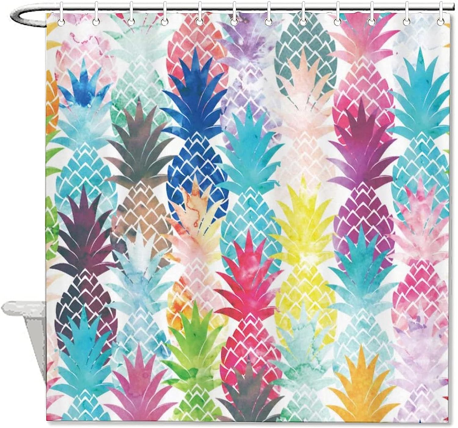 Hawaiian Pineapple Pattern Shower Curtain - Decorative Bathroom Accessory with Shower Curtain Sets by WengBeauty