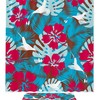 Hawaiian Plumeria Printed Bathroom Tub Set With Waterproof Fabric Shower Curtain