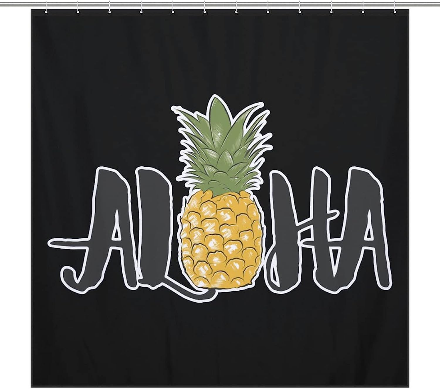Hawaiian Print Shower Curtain Fabric for a tropical and waterproof bathroom experience