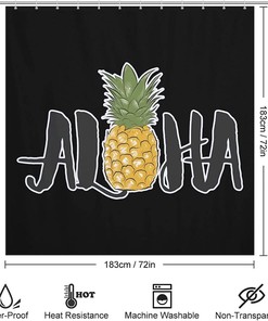Hawaiian Print Shower Curtain Fabric for a tropical and waterproof bathroom experience