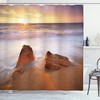 Hawaiian Sea Sky Nature Print Shower Curtain, Fabric Bathroom Decor