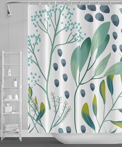 Hawaiian Tropical Leaf Shower Curtain For A Nature-Filled Bathroom