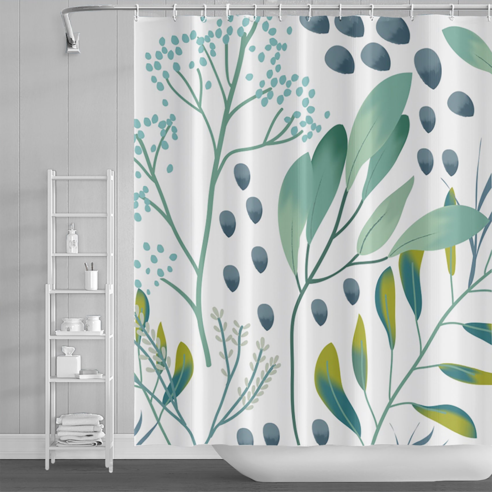 Hawaiian Tropical Leaf Shower Curtain For A Nature-Filled Bathroom