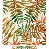 Hawaiian Watercolor Leaves Nature Luxury Shower Curtain Set Waterproof Washable