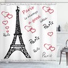 Heart And Paw Print Shower Curtain