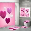 Heart Jewelry Waterproof Shower Curtain For Chic Bathroom