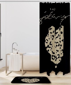 Heart Leopard Shower Curtain to Set Your Bathroom Apart with Unique & Creative Look
