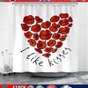 Heart Lip Printing Waterproof 3D Bathtub Bath Shower Curtain With Romantic Vibes