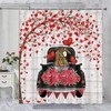 Heart Roses Shower Curtain, Lovely and Romantic Bathroom Accessory for Your Love-Inspired Bath
