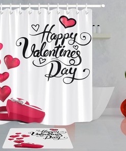 Heart Shape Gift Box Shower Curtain For A Lovely Bathroom