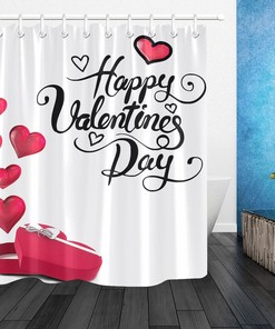 Heart Shape Gift Box Shower Curtain For A Lovely Bathroom