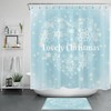 Heart Shaped Snowflakes Shower Curtain for Lovely Christmas - Luxury Shower Curtains