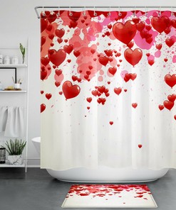 Heart Shower Curtain For A Romantic Bathroom
