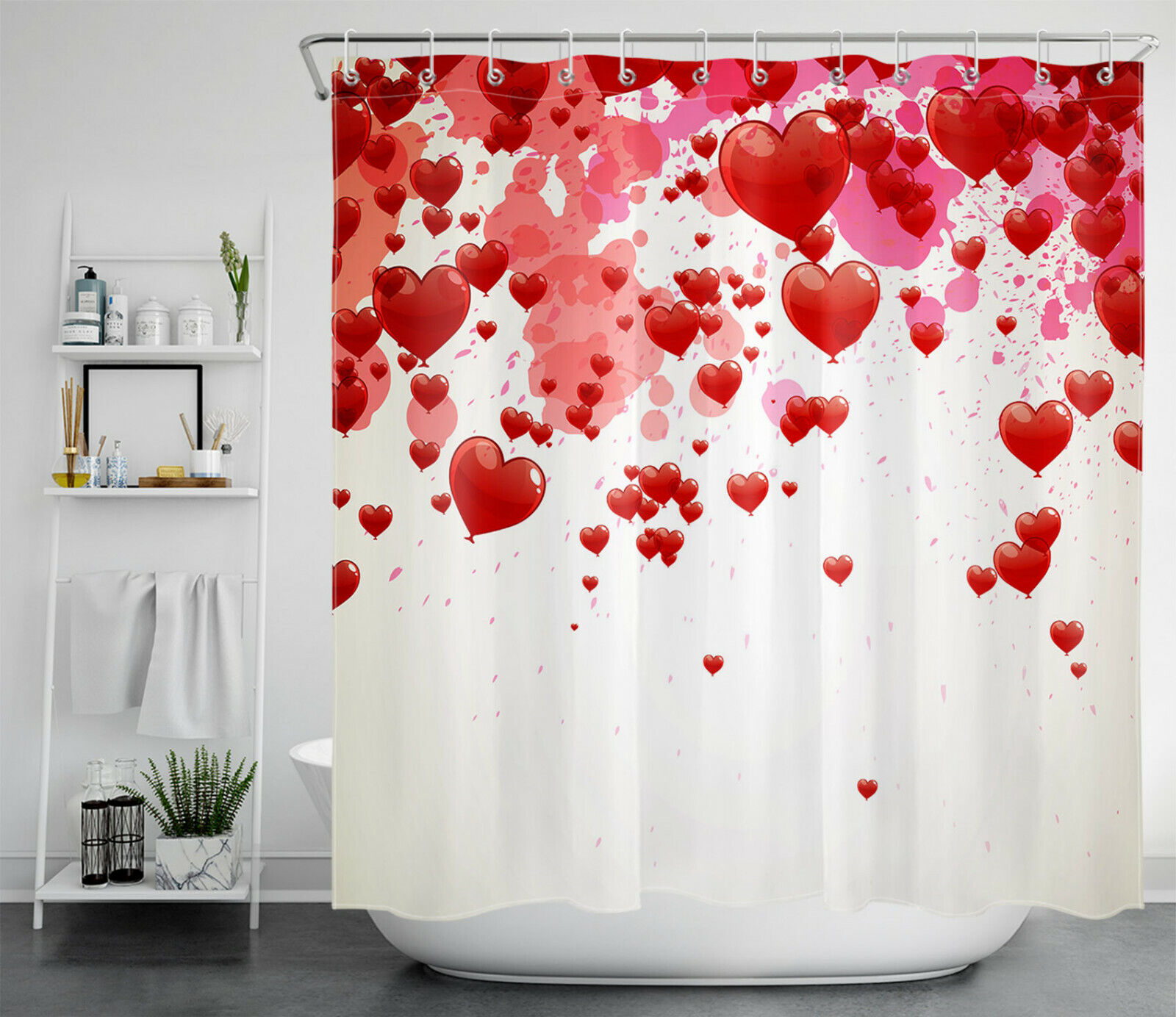 Heart Shower Curtain For A Romantic Bathroom - Image 2