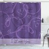 Heart Shower Curtain Large Full Size With Decorative Love Pattern