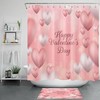 Heart Shower Curtain Romantic Love Bathroom Accessories on Valentine's Day