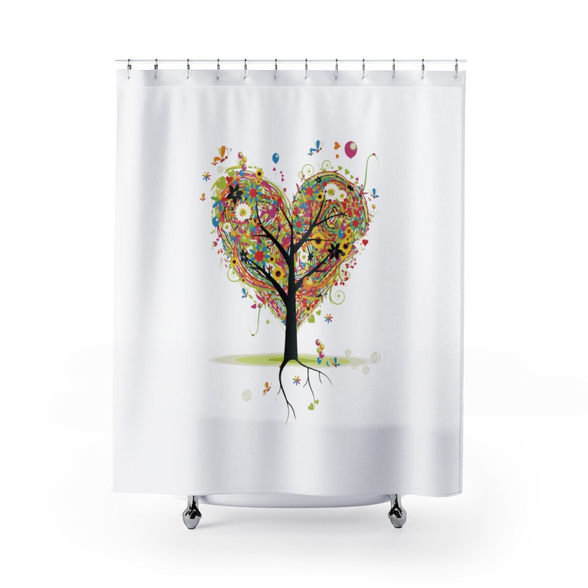 Heart Tree Shower Curtain Brings The Beauty Of Nature To Your Bathroom