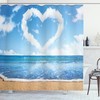 Heart-Shaped Clouds Romantic Shower Curtain, Perfect Addition to Your Bathroom Decor