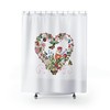 Heart-Shaped Flower And Butterfly Shower Curtain With A Touch Of Romance For Your Wedding Gift