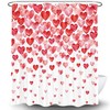 Heart-Shaped Polyester Shower Curtain