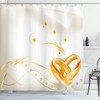 Heartfelt Shower Curtain For A Romantic Bathroom Decor, Love-Themed Bathroom Accessories