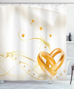 Heartfelt Shower Curtain For A Romantic Bathroom Decor, Love-Themed Bathroom Accessories