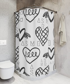 Hearts Asmr Shower Curtain For Relaxing Bath Time