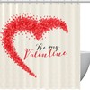 Hearts Be My Valentines Shower Curtain For Romantic Bathroom Decor