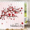 Hearts On A Tree Fabric Waterproof Shower Curtain To Celebrate Your Love