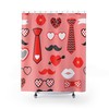 Hearts Pink Red Valentine's Day Shower Curtain for Bathroom Decor