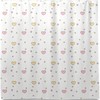 Hearts and Stars Shower Curtain Modern Home Bathroom Hotel Spa Decorations Waterproof Fabric