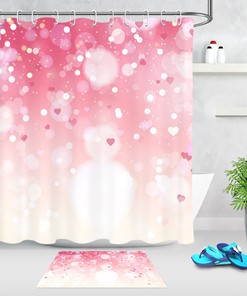 Heartwarming Bathroom Curtain Design