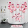 Heartwarming Red Plank Shower Curtain for a Romantic Bathroom on Valentine's Day